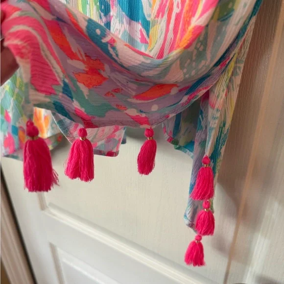 Lilly Pulitzer El Bravo Way Coverup in Sparkling Sands, Size L/XL. - Picture 9 of 12